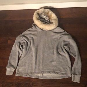 Aerie Medium Lounge Hoodie w/ faux fur neck